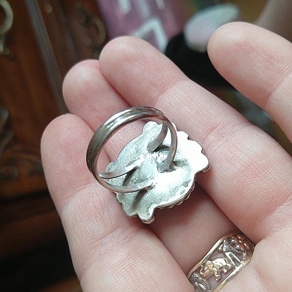 Native American sterling silver 925 turquoise ring vintage - Picture 6 of 13